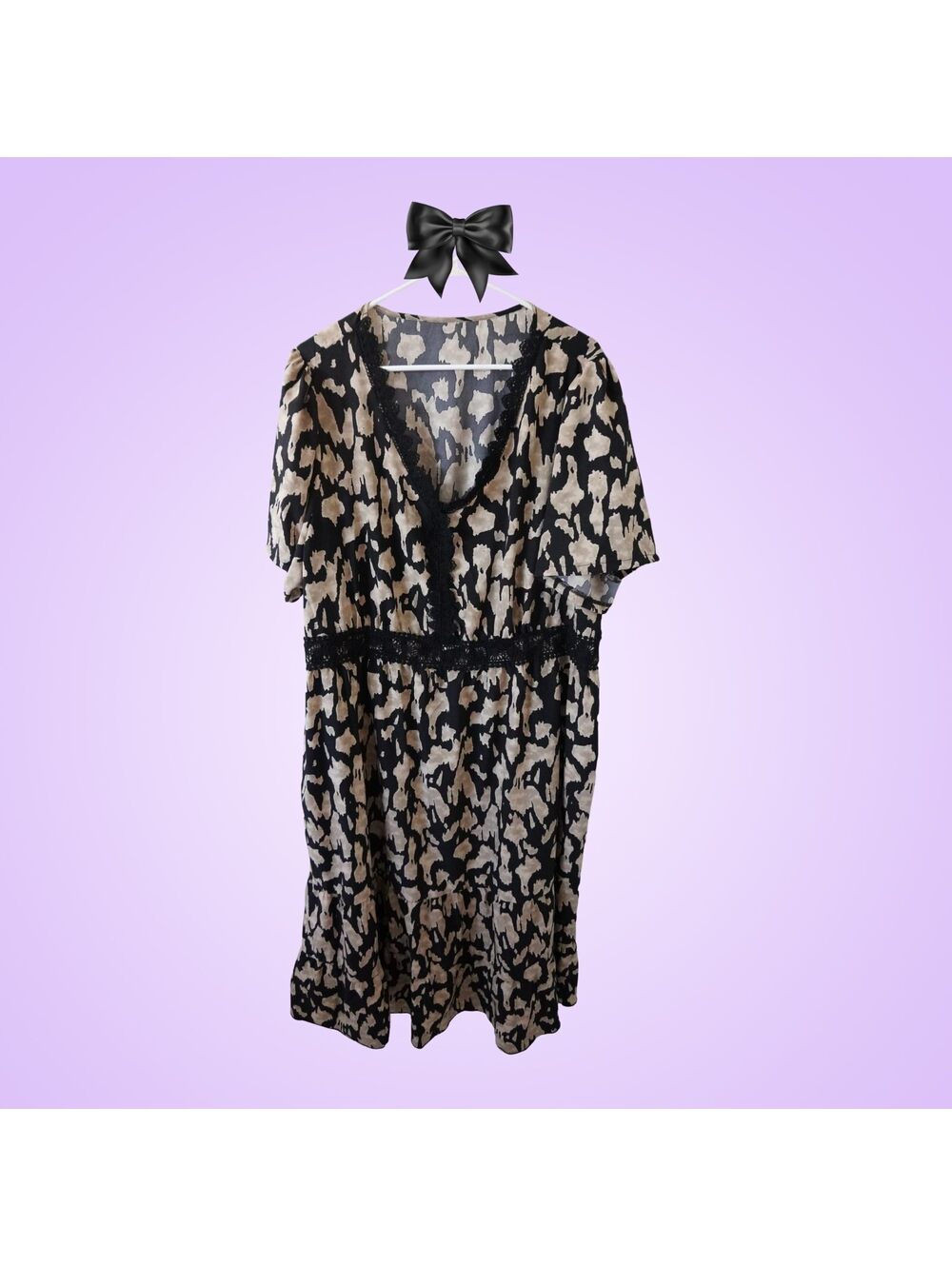 SHEIN Curve 5XL Lace Trim Maxi Dress | Runs Small | See Measurements
